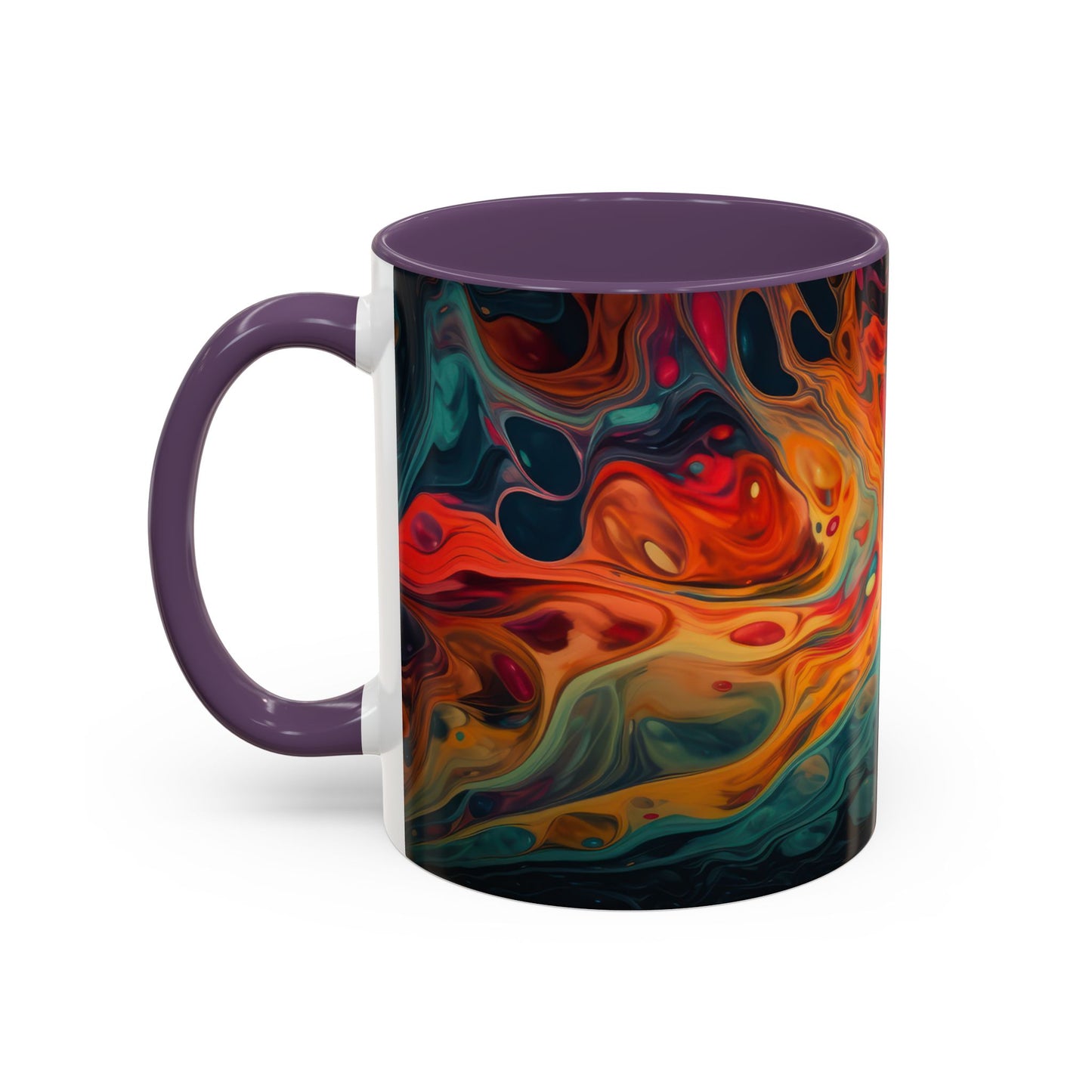 Colorful Abstract Accent Coffee Mug - Unique Art Mug.