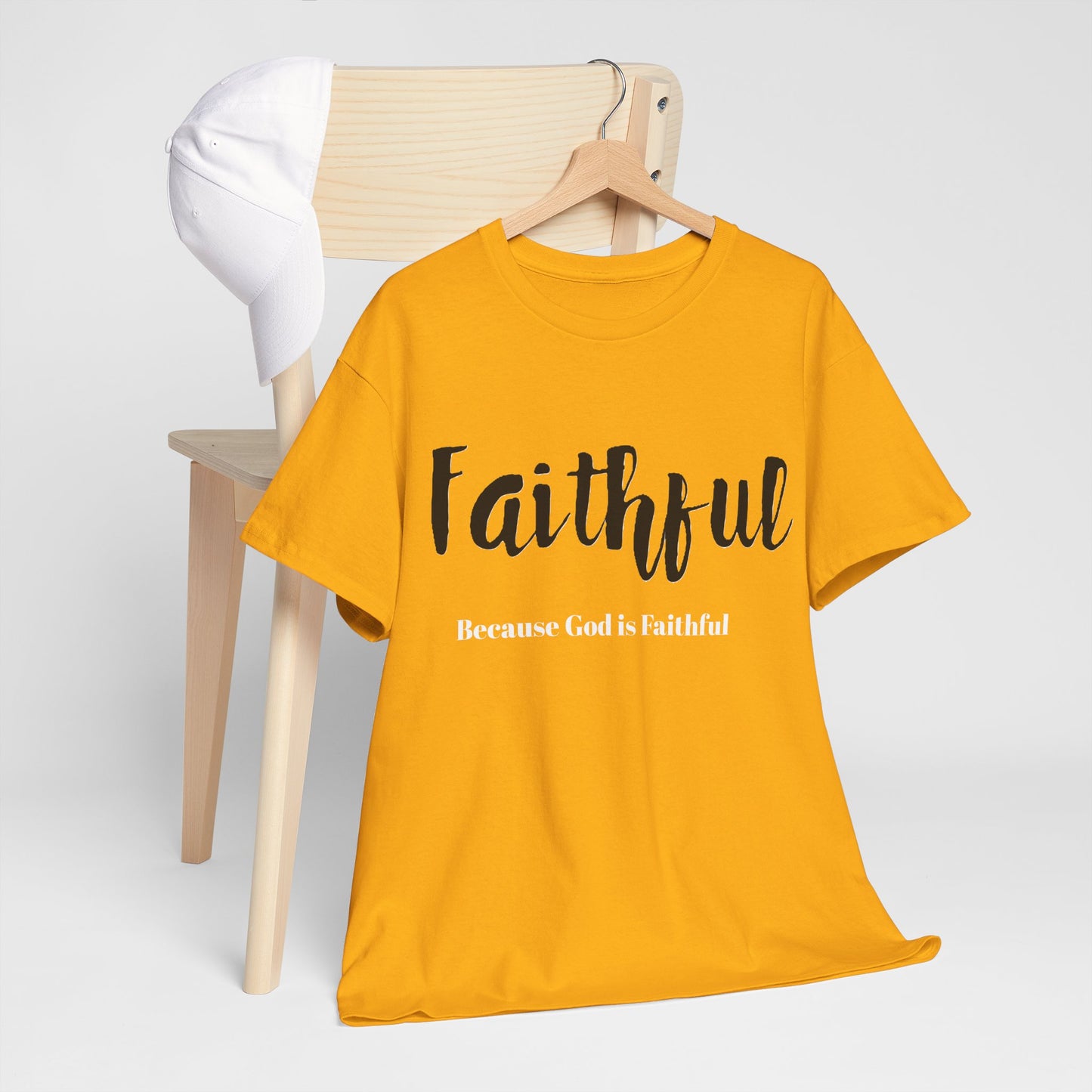 Faithful Unisex Heavy Cotton Tee, Christian Apparel.