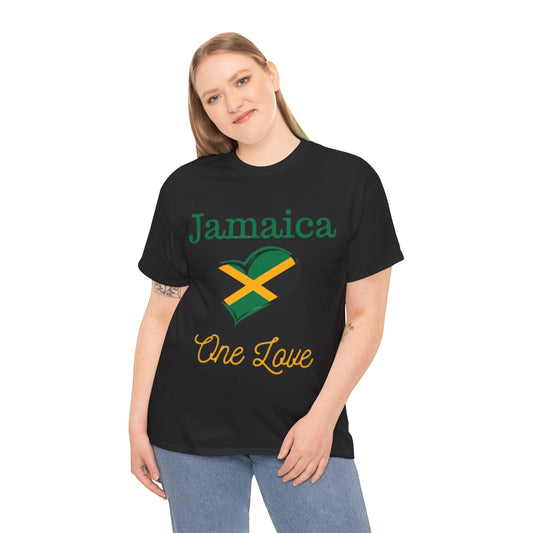 Jamaica One Love Tee, Unisex Heavy Cotton T-Shirt.
