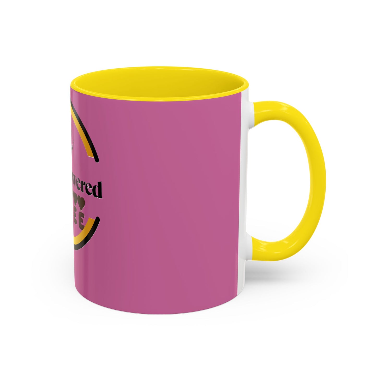 Empowering Coffee Mug - Be Empowered, Inspirational Gift, Motivational Mug, Coffee Lover's Gift, Pink Accent Mug