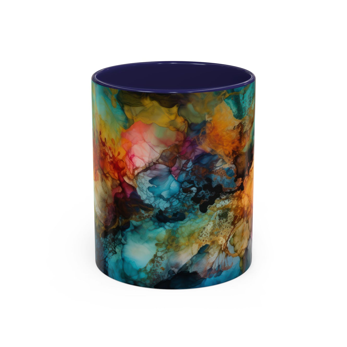 Vibrant Accent Coffee Mug - Colorful Art Mug for Coffee Lovers.