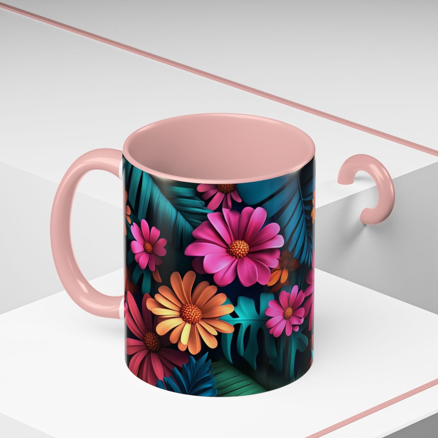 Vibrant Floral Coffee Mug