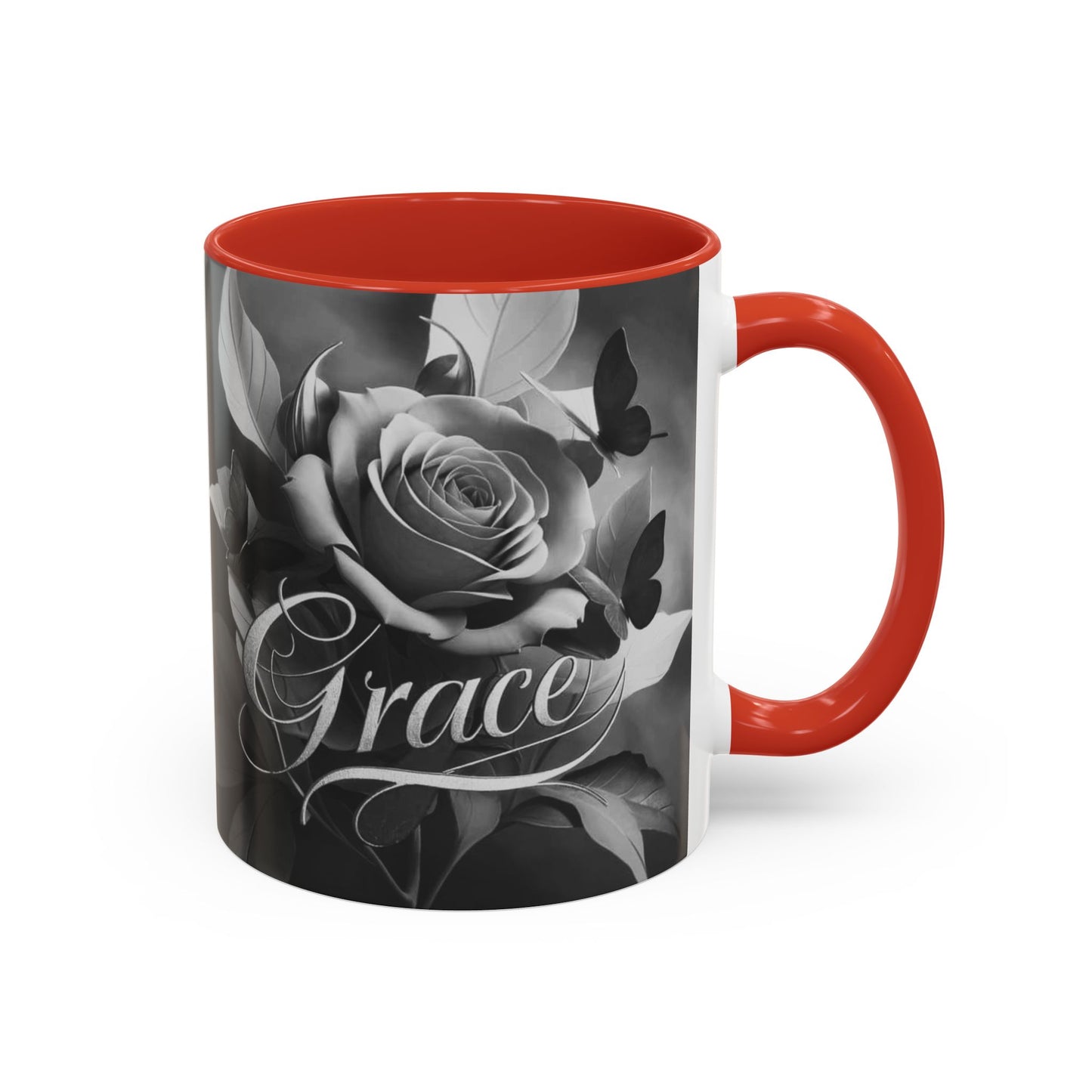 Floral Inspirational Coffee Mug, His Grace His Mercy.