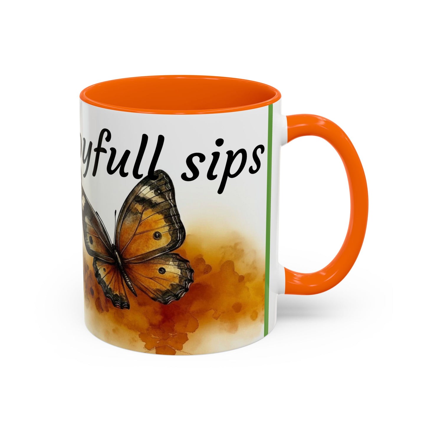 Accent Coffee Mug - Butterfly Design, Cup of Joyful Sips, Gift for Nature Lovers, Coffee Lover's Mug, Unique Home Decor, Inspirational [...]