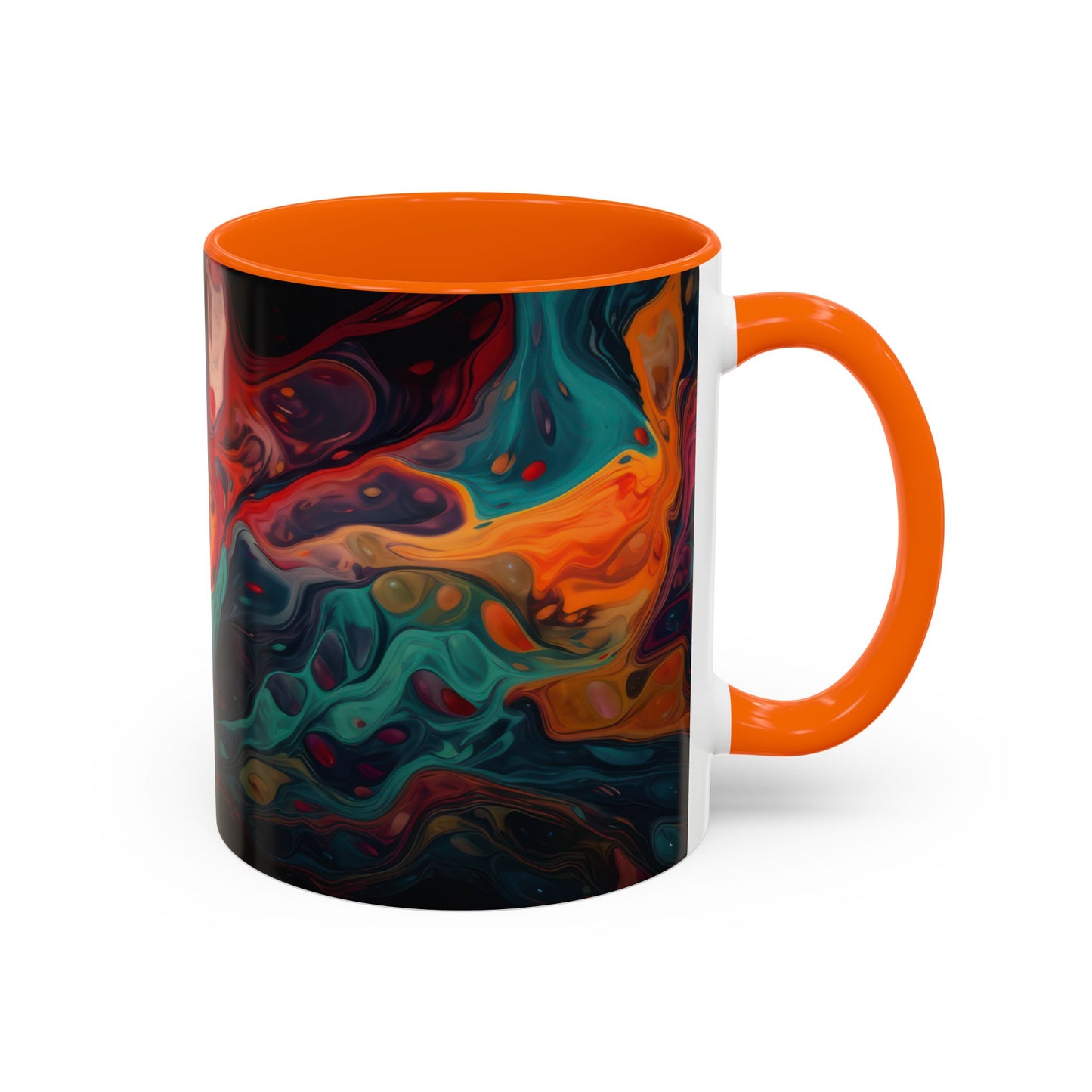 Colorful Abstract Accent Coffee Mug - Unique Art Mug.