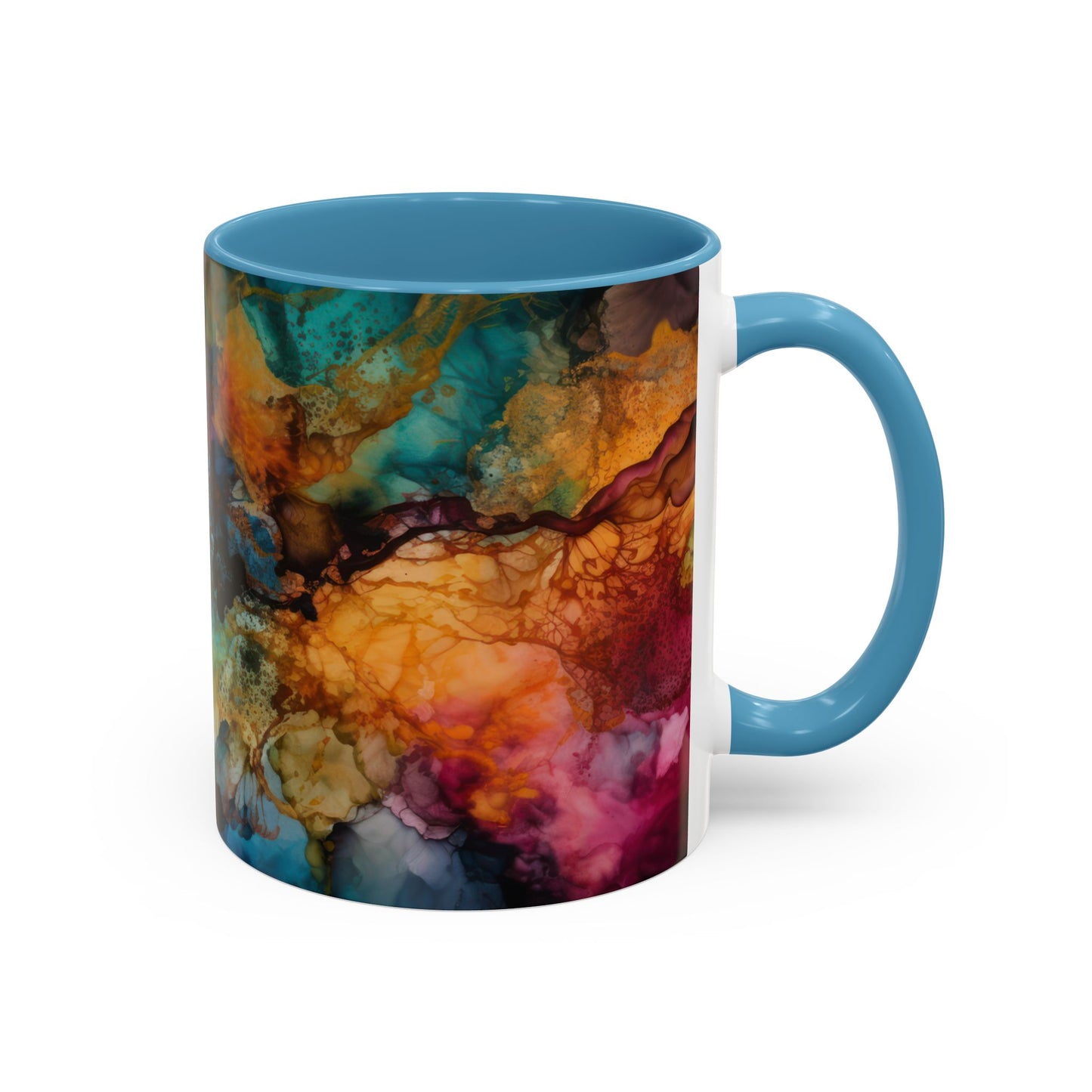 Vibrant Accent Coffee Mug - Colorful Art Mug for Coffee Lovers.