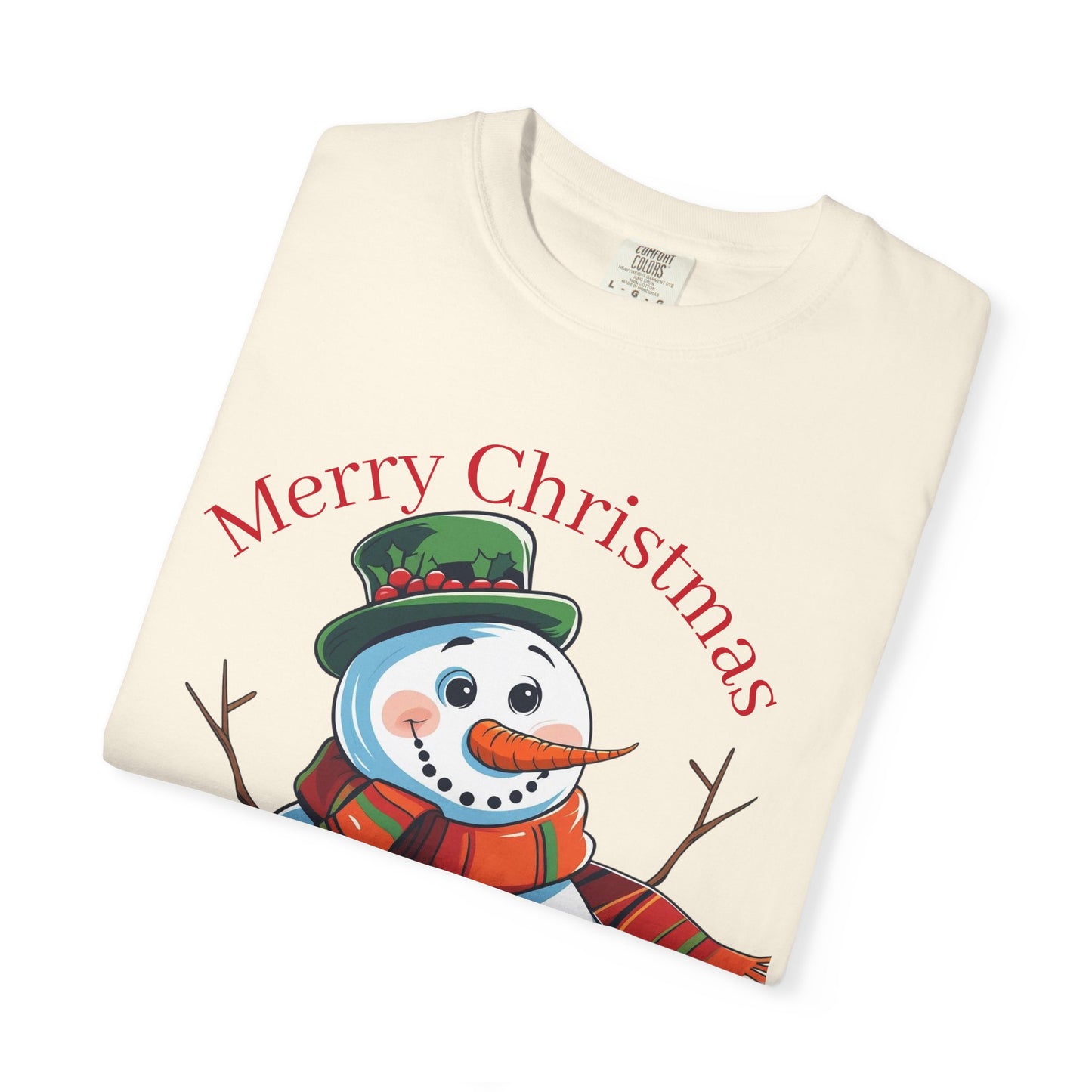 Merry Christmas Snowman T-Shirt, Holiday Gift Shirt, Festive Tee.
