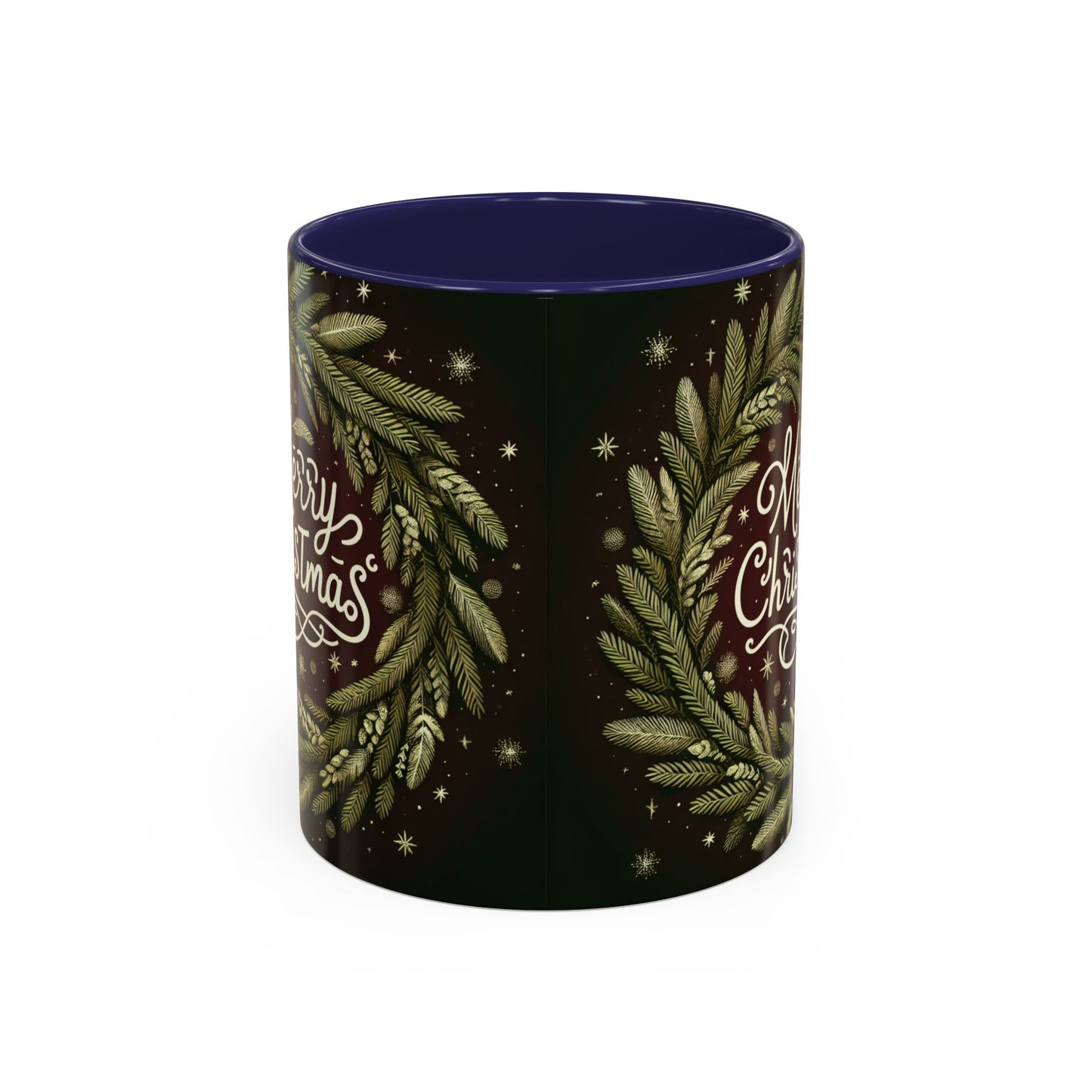 Merry Christmas Accent Coffee Mug