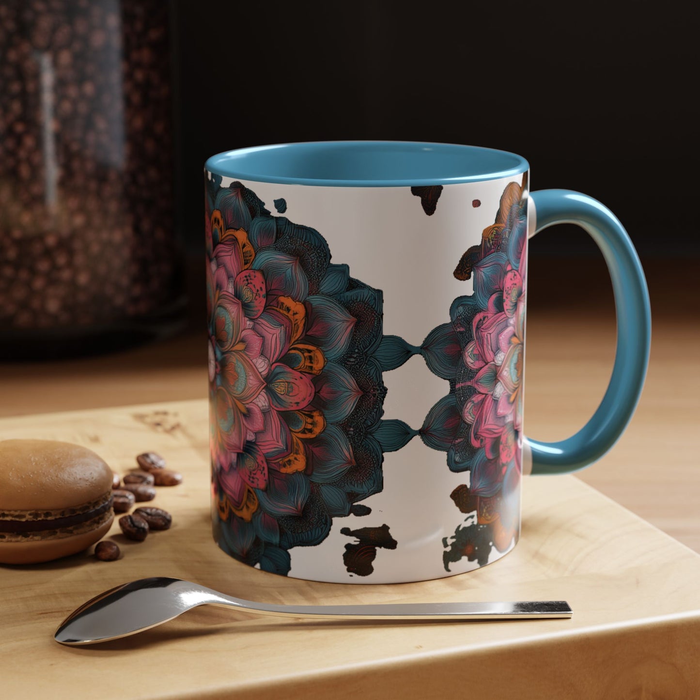 Colorful Mandala Accent Coffee Mug.