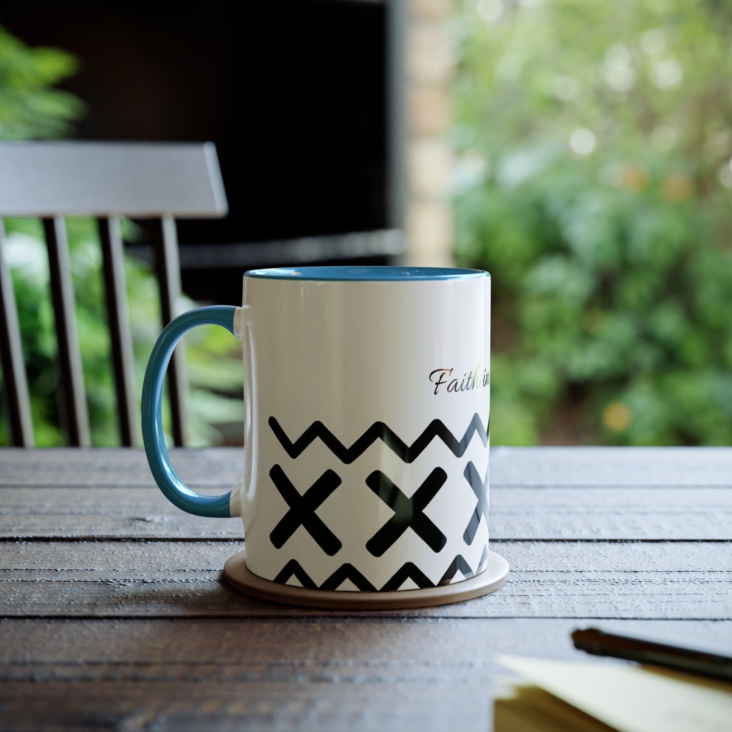 Faith in Action Ceramic Coffee Mug , Two-Tone