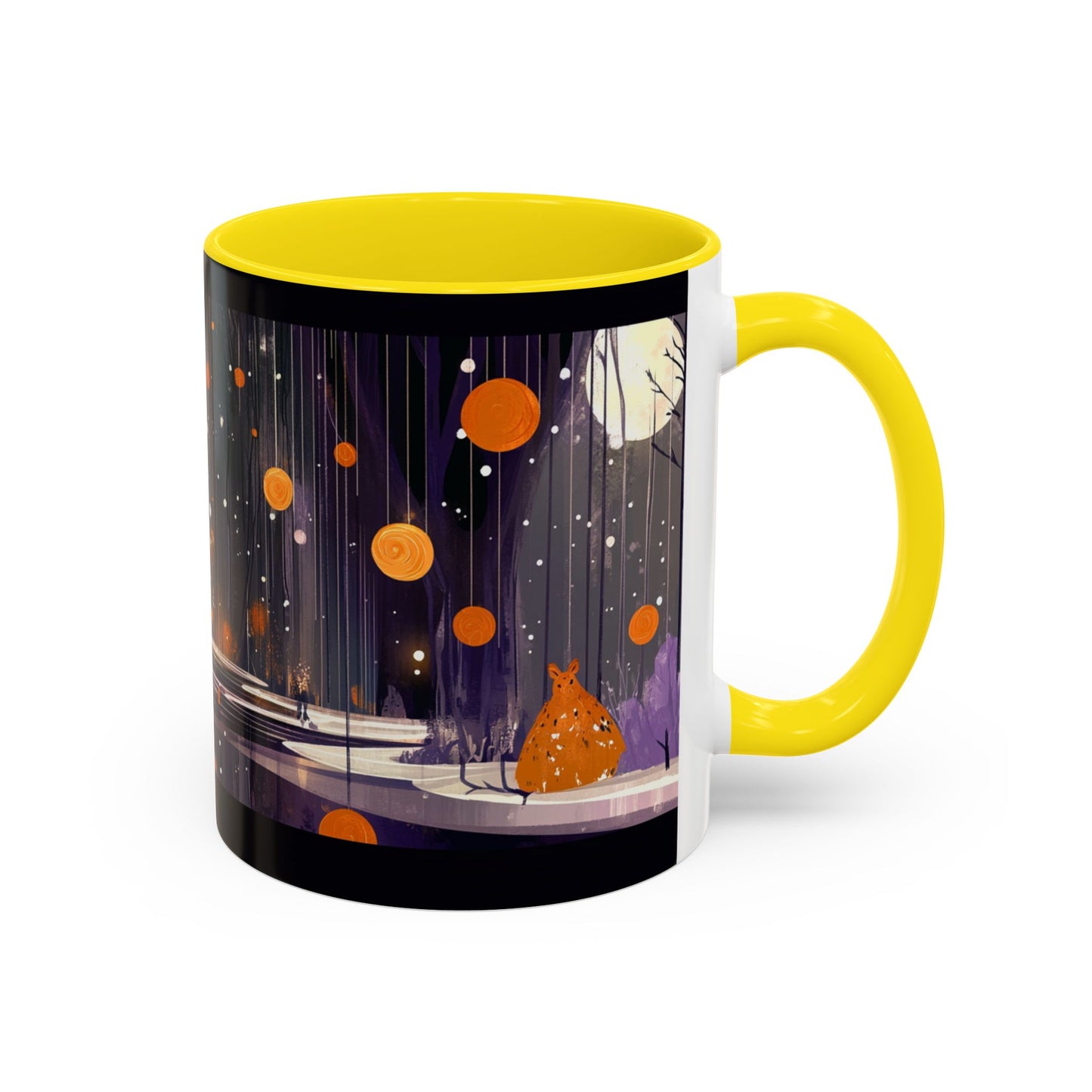 Whimsical Nighttime Coffee Mug - Cozy Mug for Coffee Lovers, Unique Gift for Friends, Tea Mug, Home Decor, Cute Cat Art