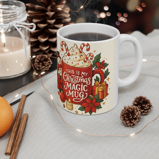 Christmas Magic Ceramic Coffee Mug - Festive Holiday Drinkware