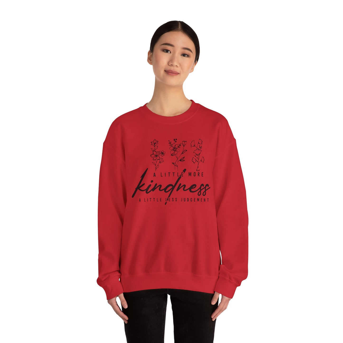 Unisex Heavy Blend Crewneck Sweatshirt - Kindness Design, Cozy Gift, Positive Vibes, Everyday Comfort, Compassionate Fashion