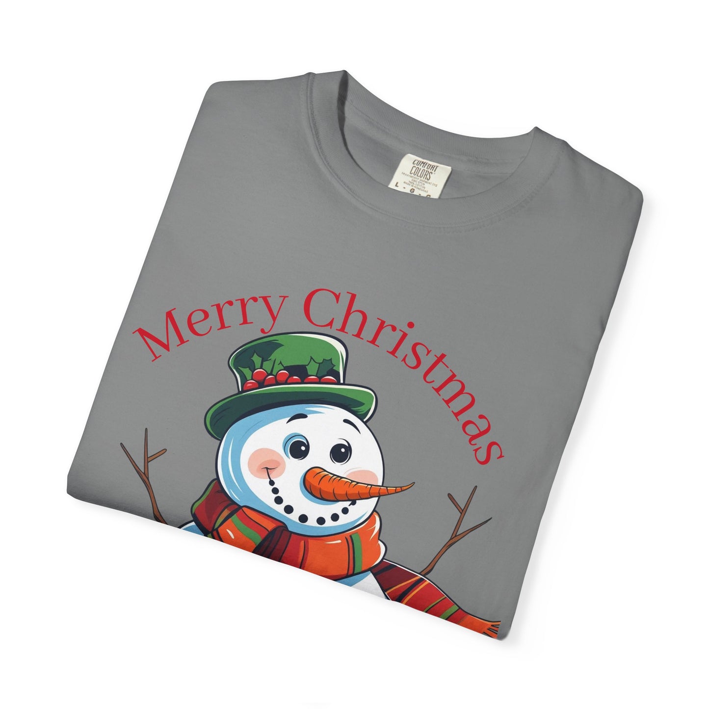 Merry Christmas Snowman T-Shirt, Holiday Gift Shirt, Festive Tee.