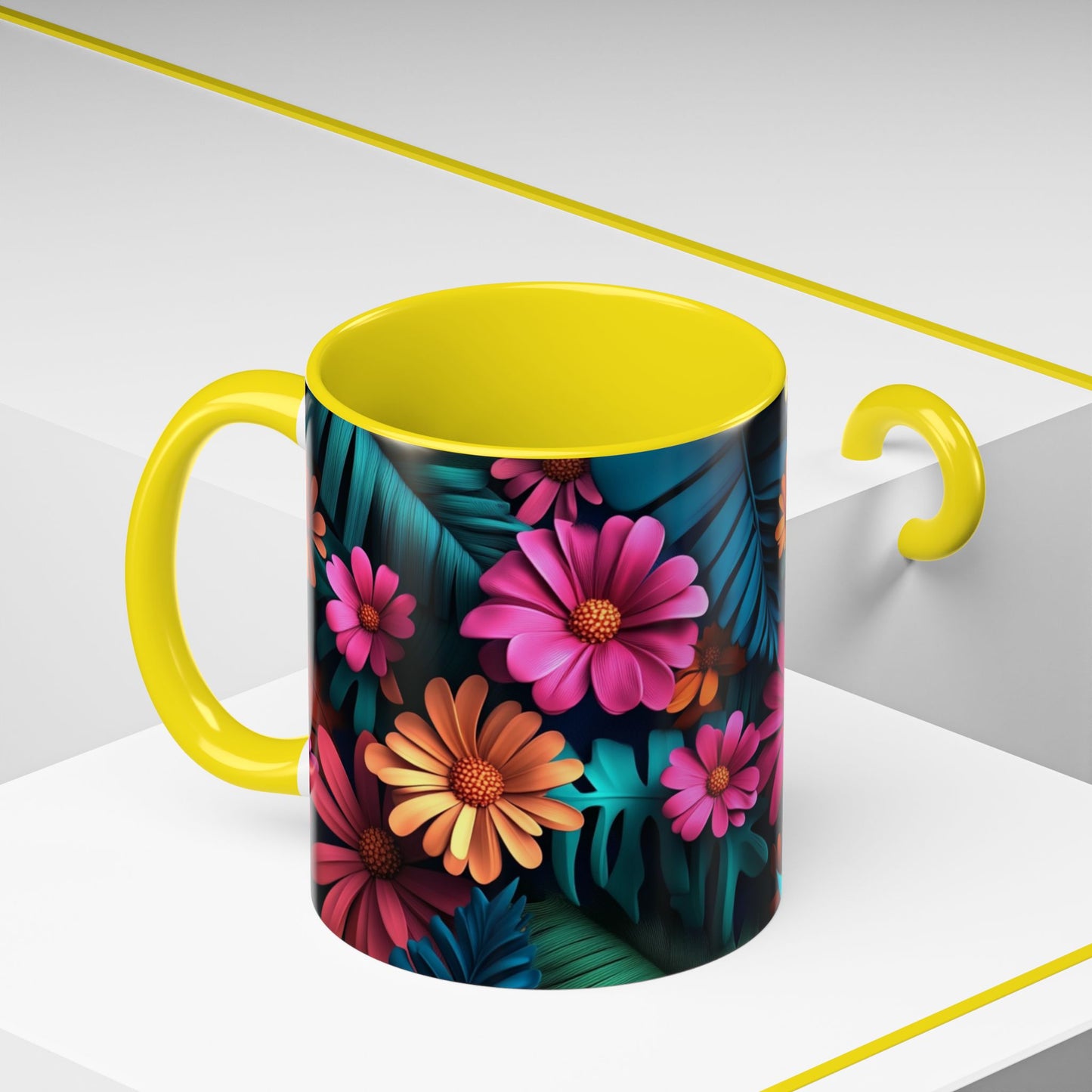 Vibrant Floral Coffee Mug