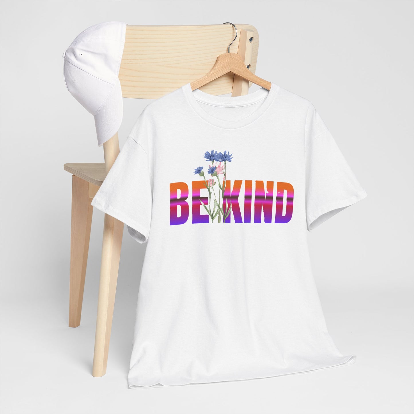 Unisex Heavy Cotton Tee - Be Kind Graphic Tee, Inspirational Shirt, Positive Quote T-Shirt, Everyday Wear, Gifts for Friends, LGBTQ+ Apparel