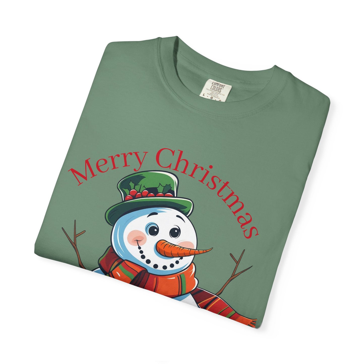 Merry Christmas Snowman T-Shirt, Holiday Gift Shirt, Festive Tee.