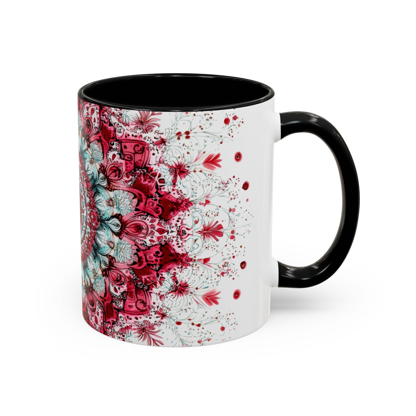 Bohemian Mandala Accent Coffee Mug  Artistic Gift for Coffee Lovers.