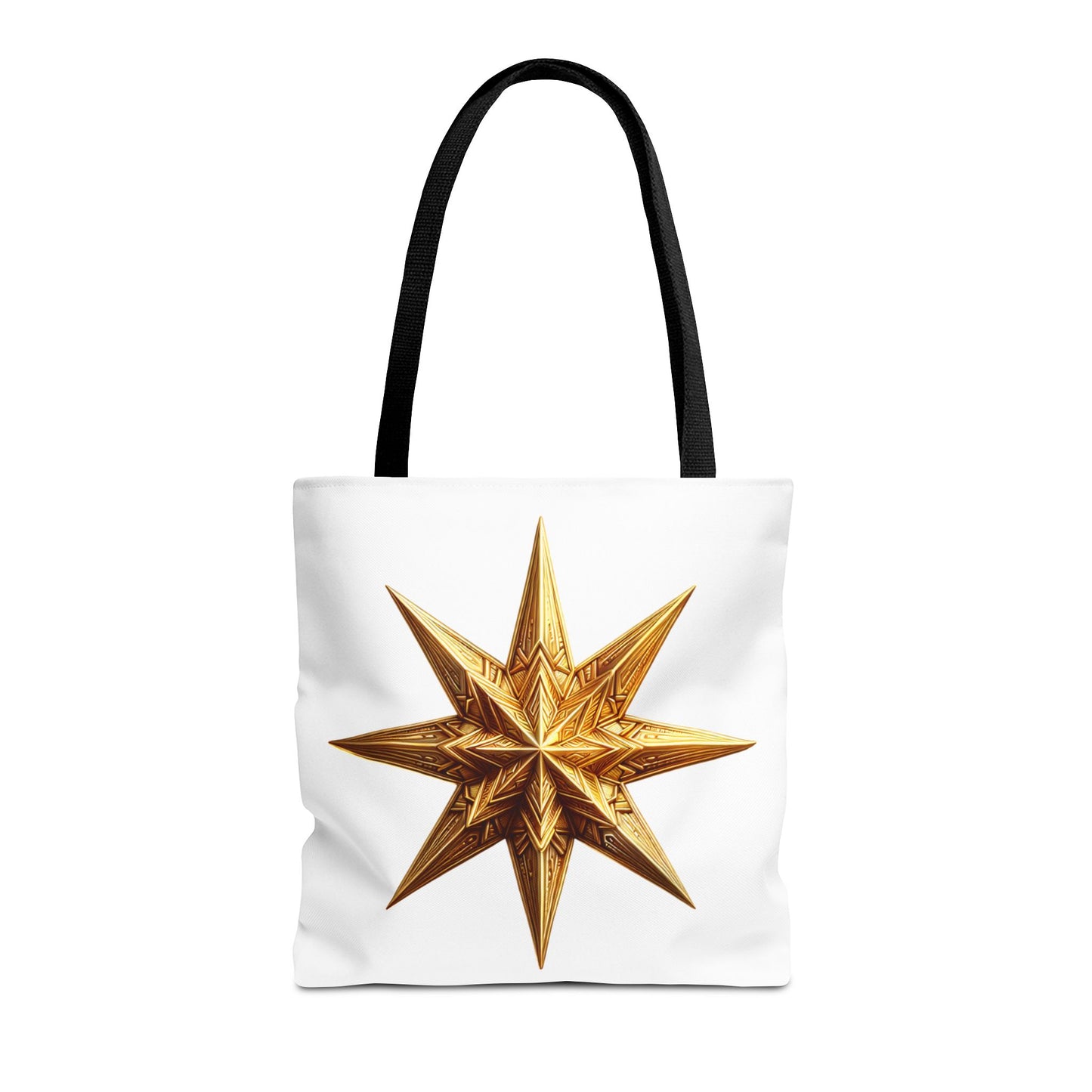 Golden Star Tote Bag, Stylish Reusable Tote, Eco-Friendly Shopping Bag.