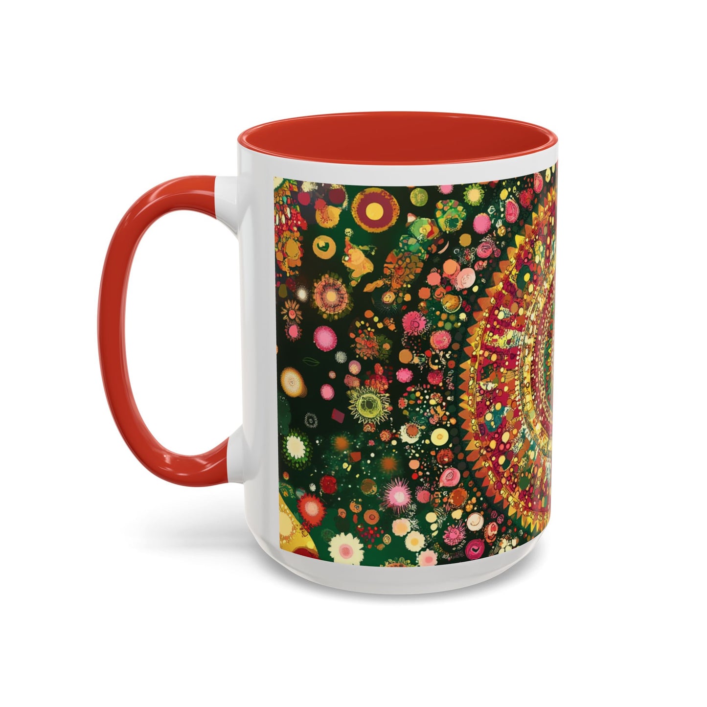 Vibrant Mandala Accent Coffee Mug