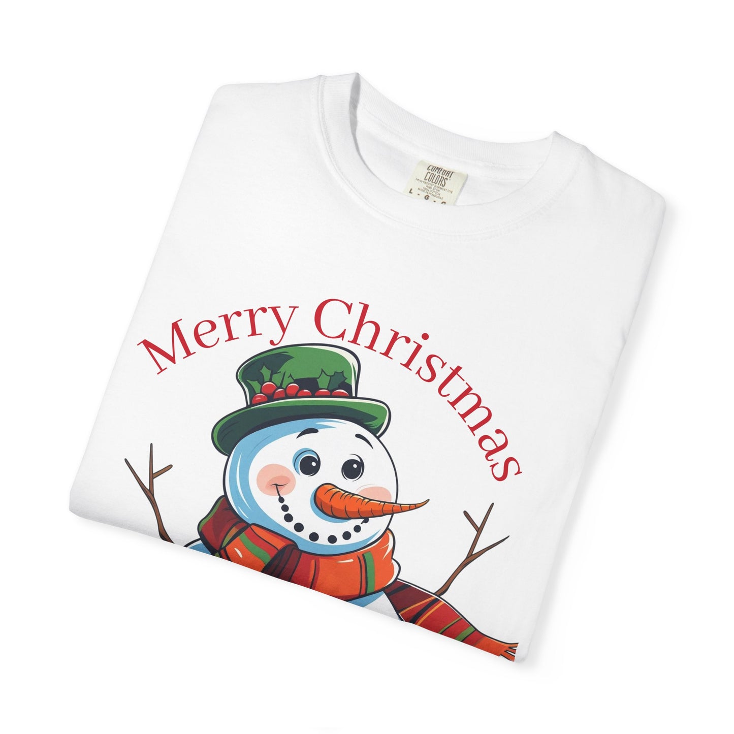 Merry Christmas Snowman T-Shirt, Holiday Gift Shirt, Festive Tee.