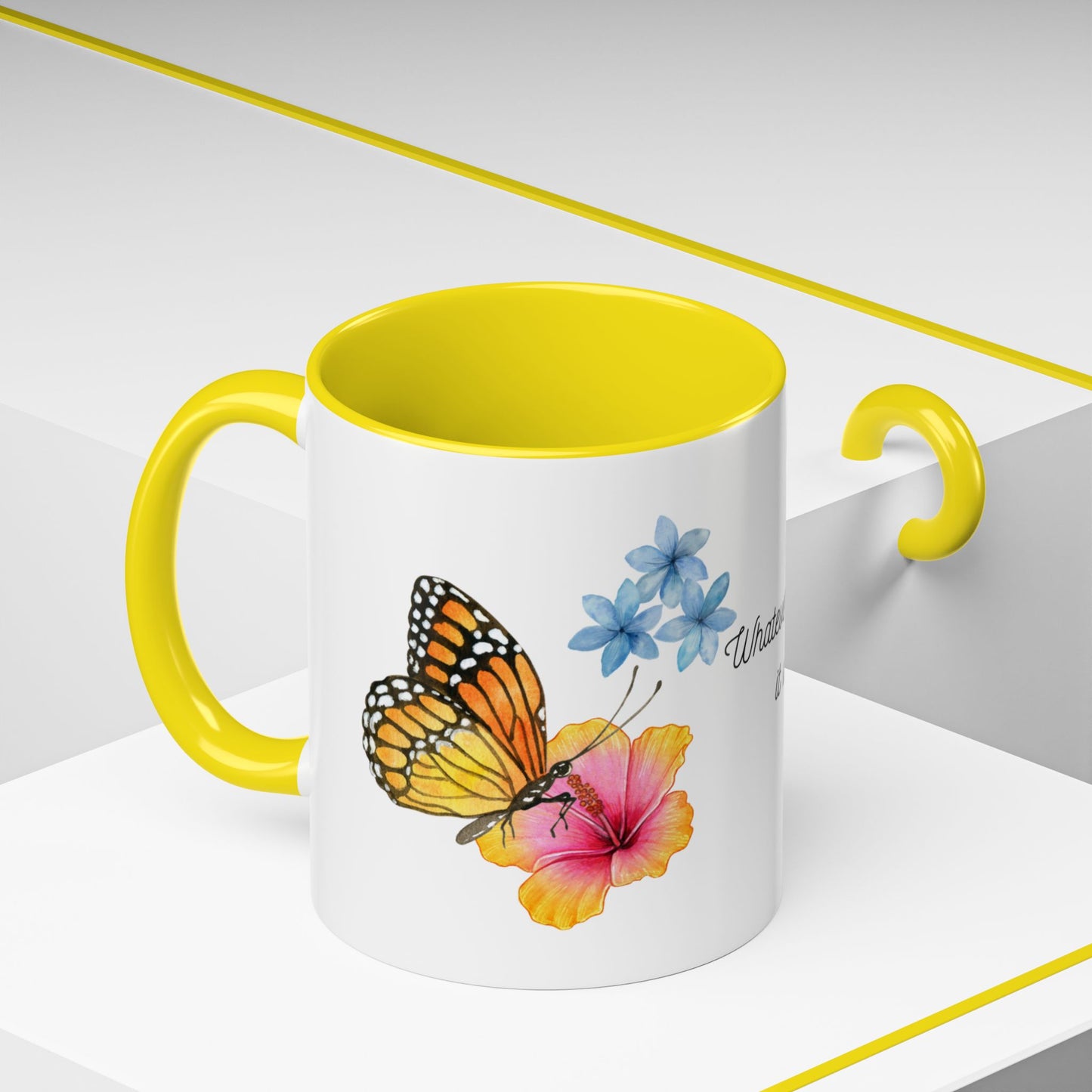 Butterfly Design Accent Mug