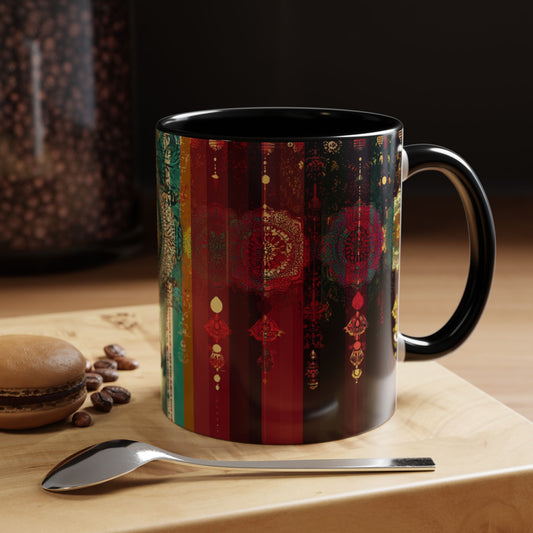 Vibrant Accent  Boho Coffee Mug