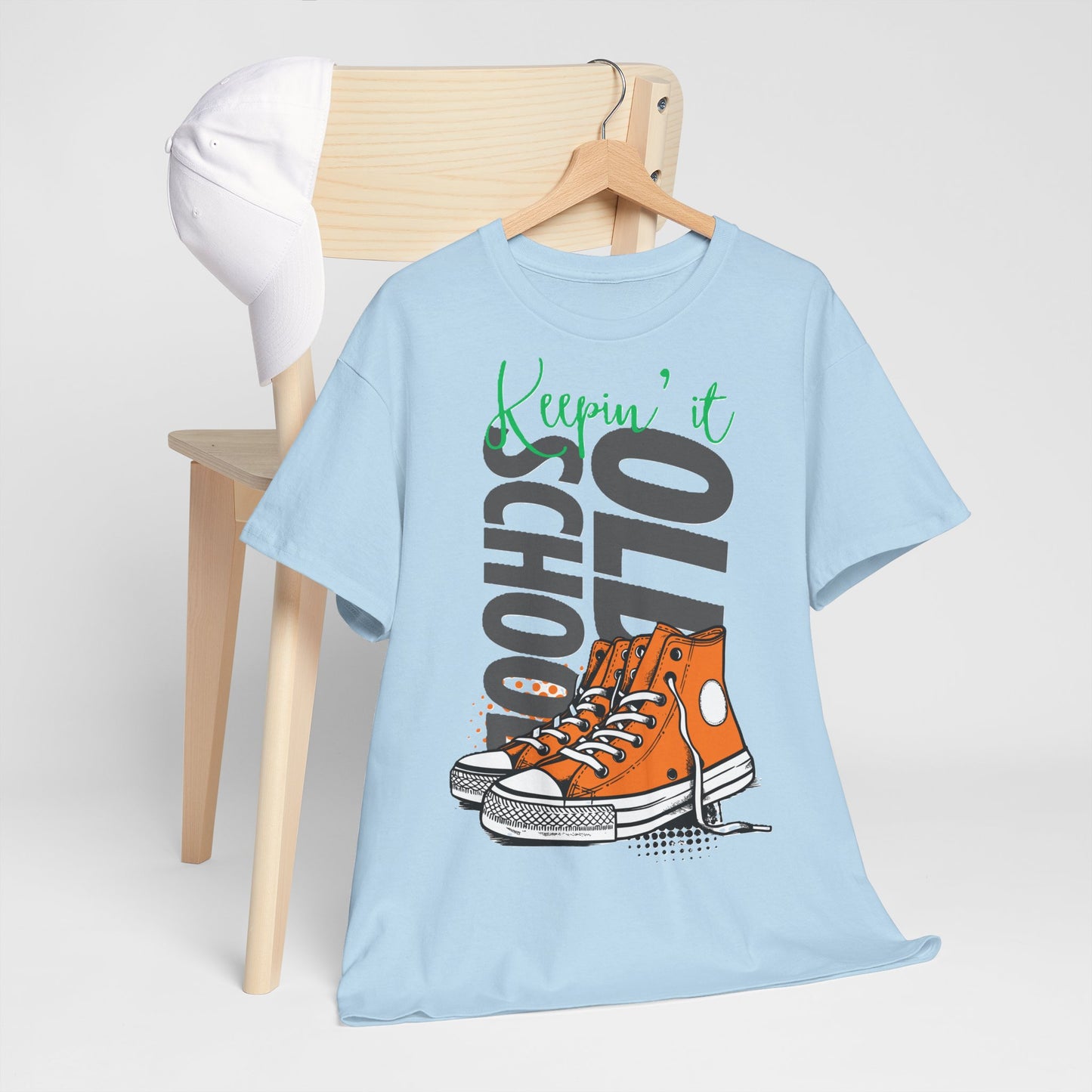 Unisex Cotton Tee - Keepin' it Old School, Vintage Graphic T-Shirt, Retro Style.