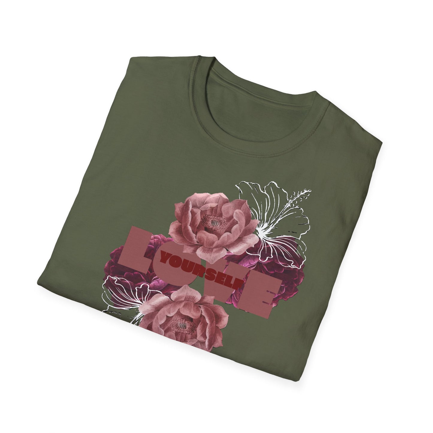 Floral Love T-Shirt, Unisex Softstyle Shirt.