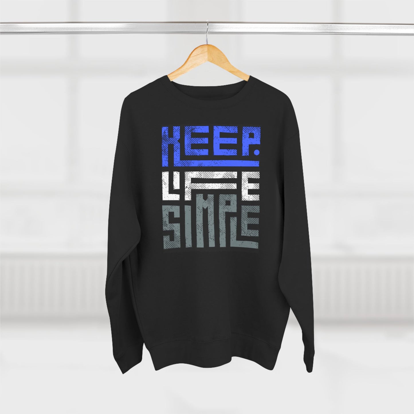 Keep Life Simple Unisex Crewneck Sweatshirt.
