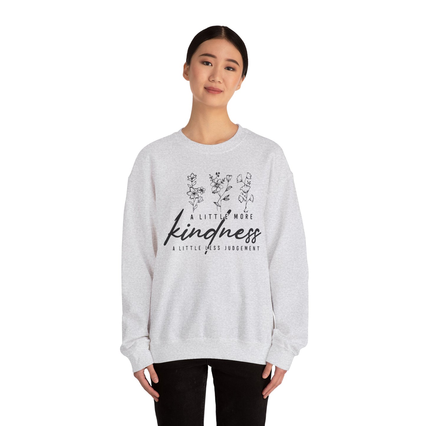 Unisex Heavy Blend Crewneck Sweatshirt - Kindness Design, Cozy Gift, Positive Vibes, Everyday Comfort, Compassionate Fashion