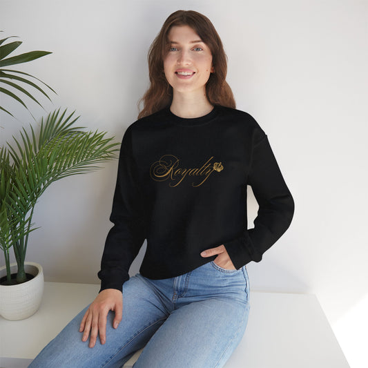 Crewneck Sweatshirt - 'Royalty' Gold Script Design
