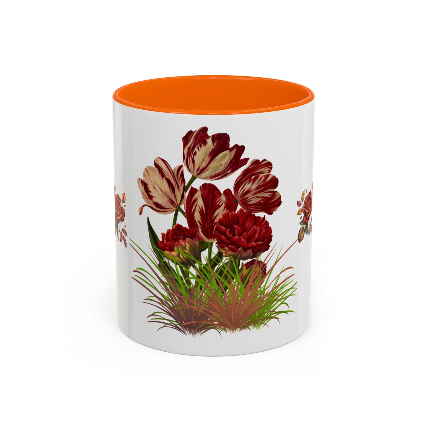 Floral Accent Coffee Mug, Boho Floral Mug.