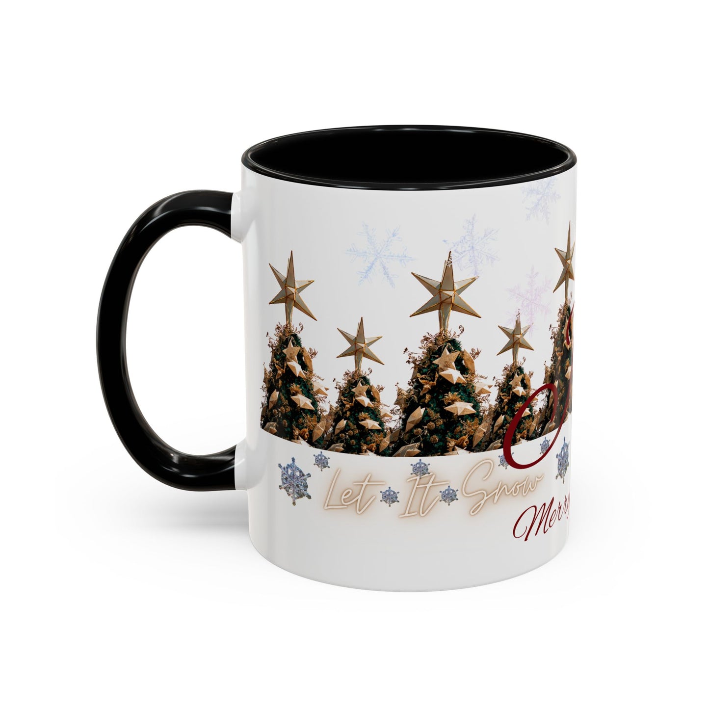 Christmas Trees Accent Coffee Mug – 'Merry Christmas'