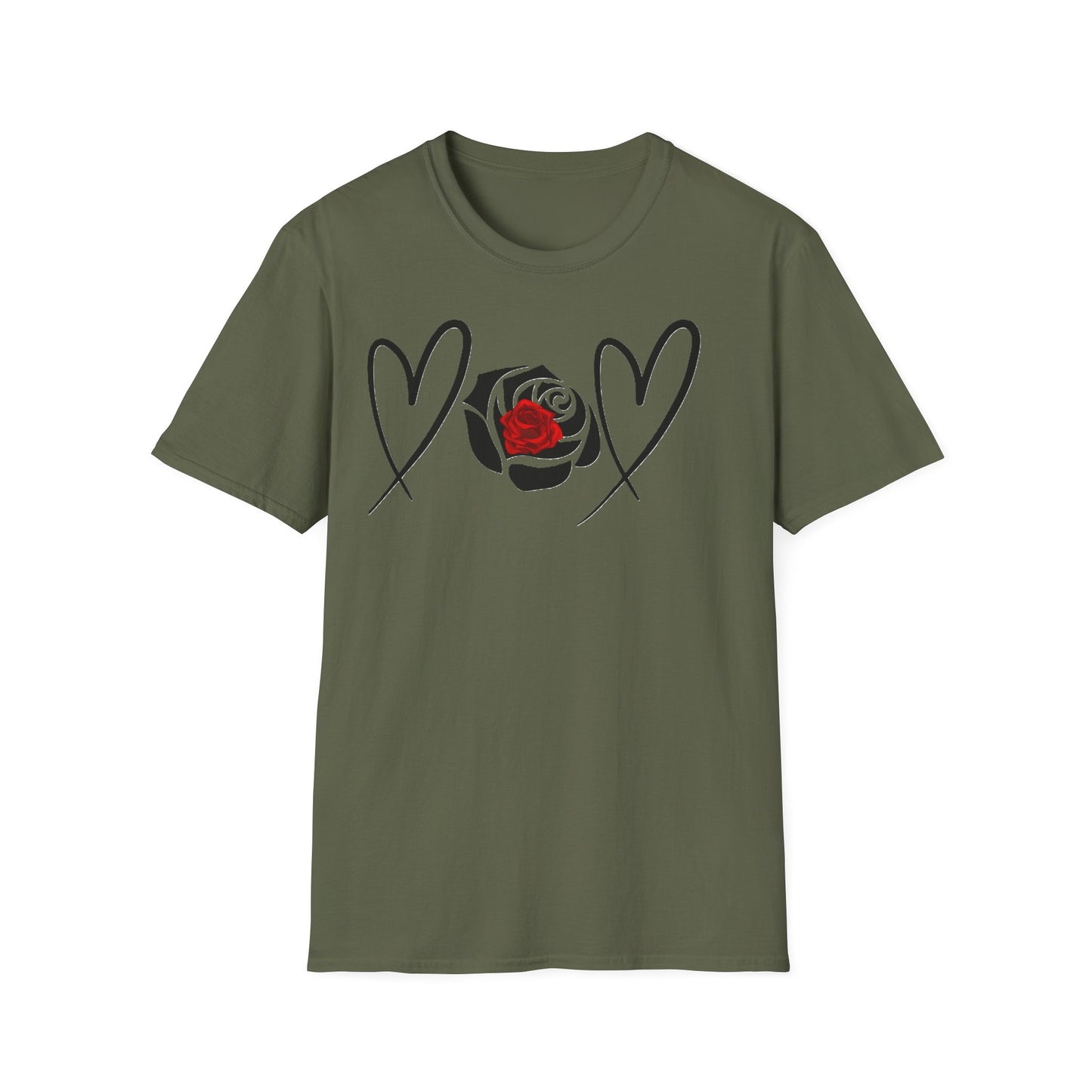 Heart & Rose Graphic Unisex T-Shirt