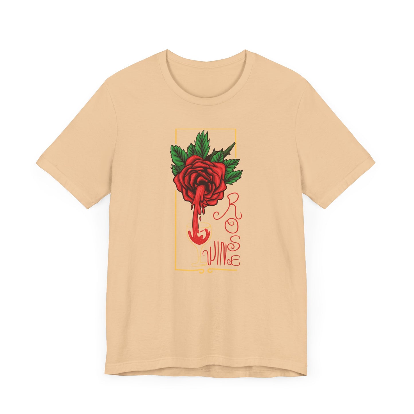 Rose Wine Unisex Tee, Perfect for Wine Lovers, Gifts for Her, Casual Date Night, Summer Apparel, Floral Graphic Shirt