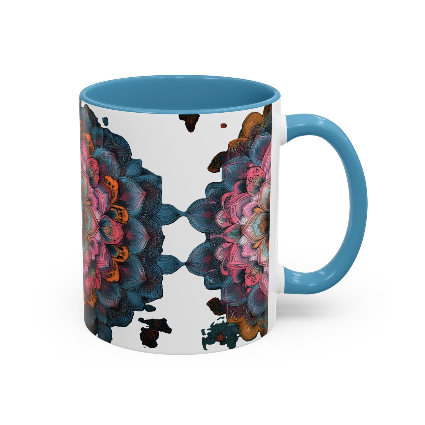Colorful Mandala Accent Coffee Mug.