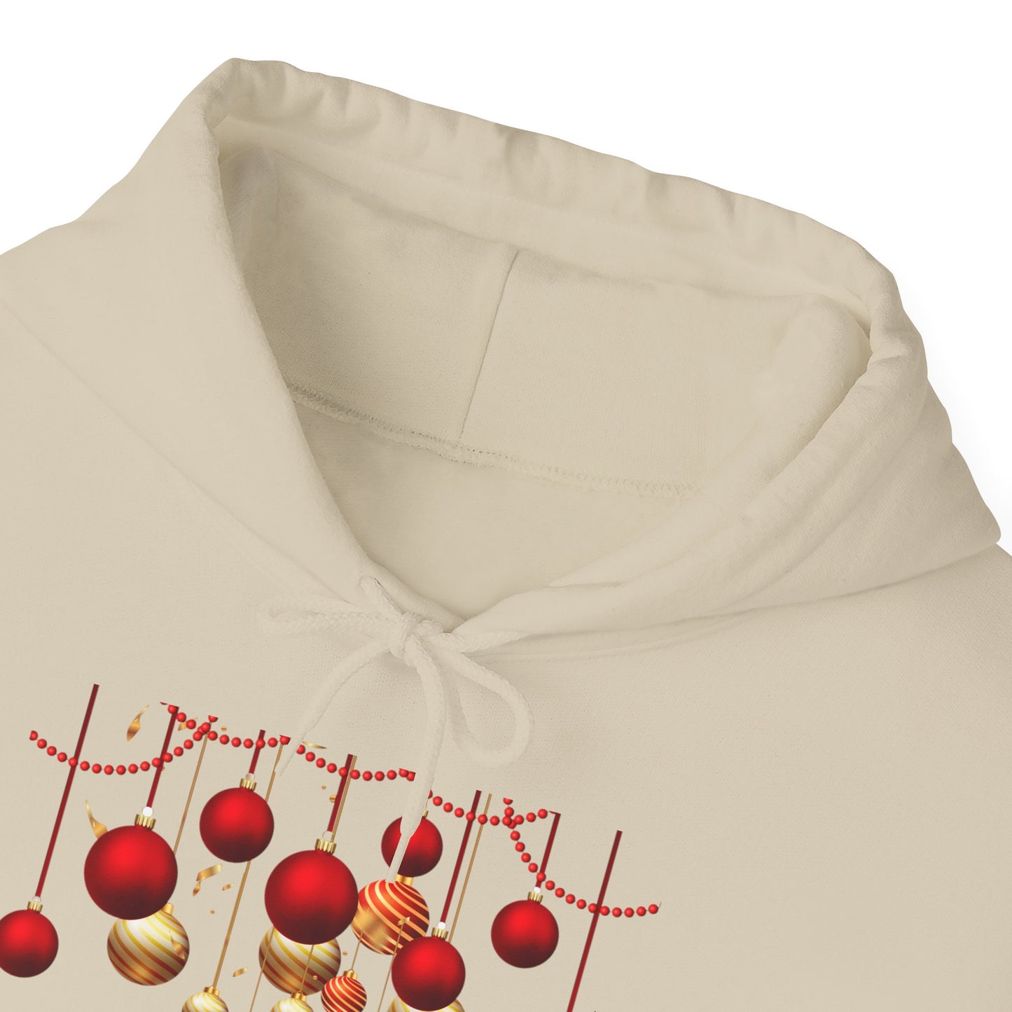 Christmas Ornaments Hoodie — "A Christmas Time Yuh Nuh" Festive Holiday Sweatshirt