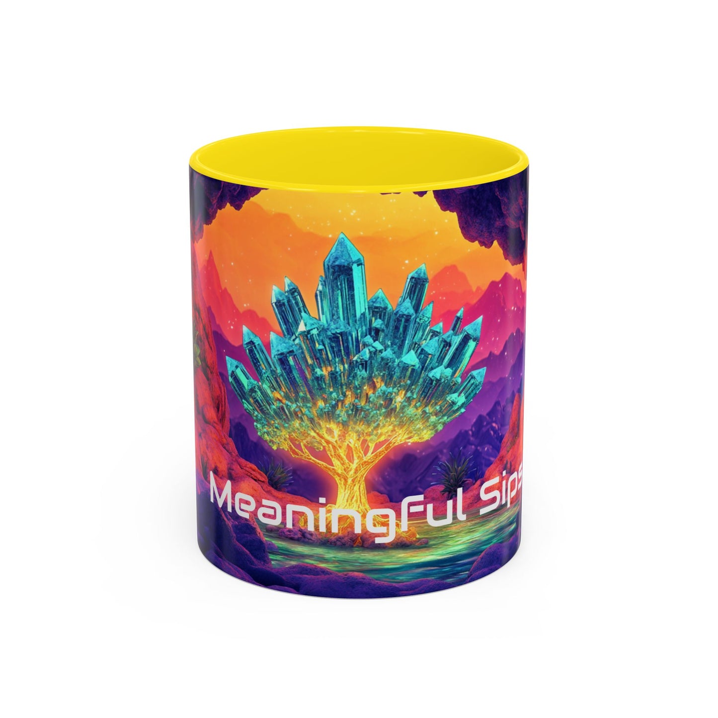 Vibrant Accent Coffee Mug with Inspirational Design, Ideal for Gift Giving, Home Decor, Office Drinkware, Art Lovers, Meaningful Sips