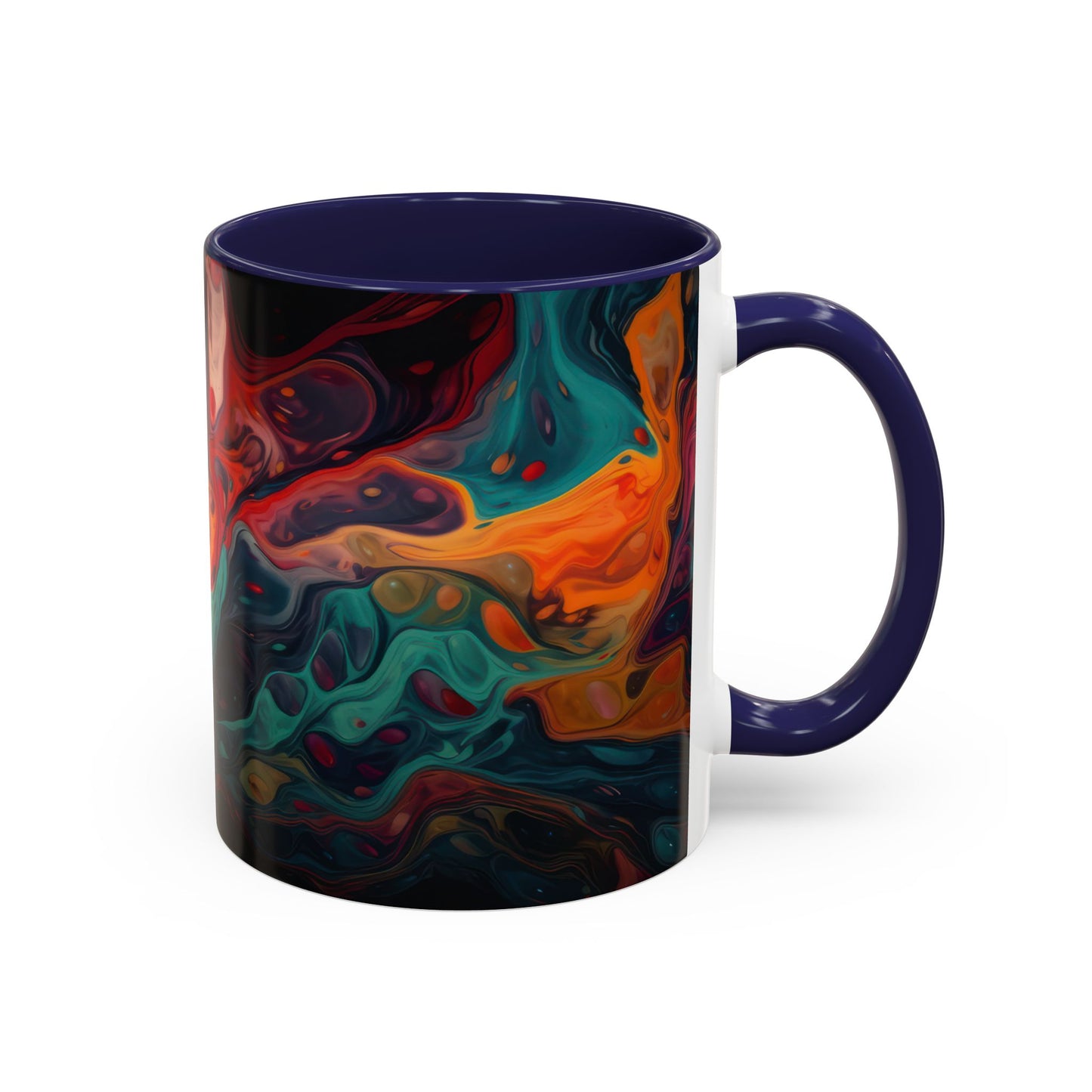Colorful Abstract Accent Coffee Mug - Unique Art Mug.