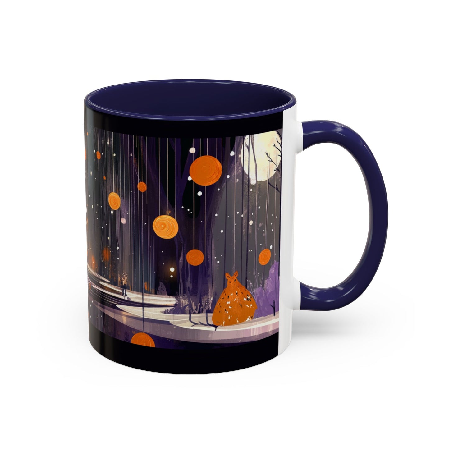 Whimsical Nighttime Coffee Mug - Cozy Mug for Coffee Lovers, Unique Gift for Friends, Tea Mug, Home Decor, Cute Cat Art