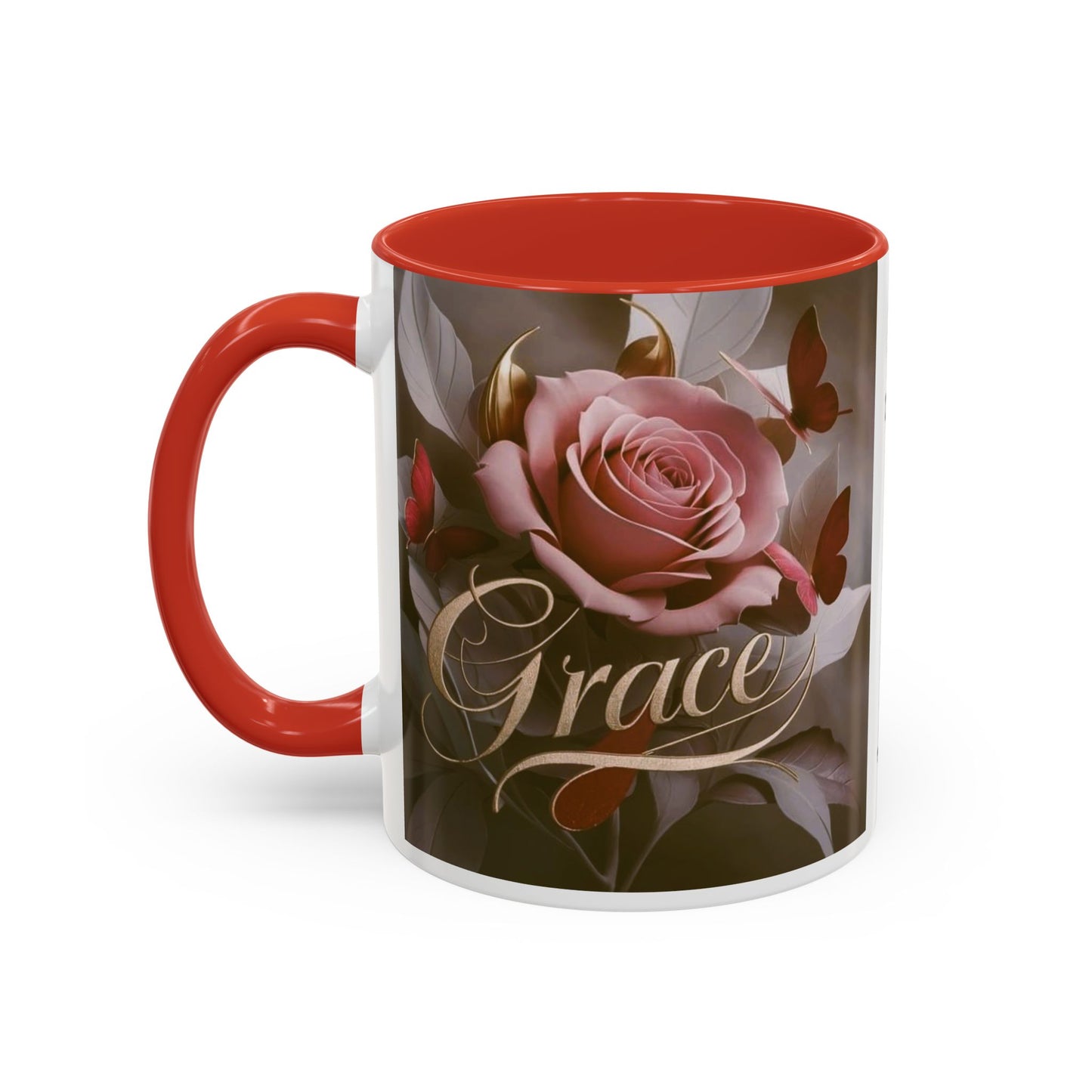 Floral Inspirational Coffee Mug, His Grace His Mercy.