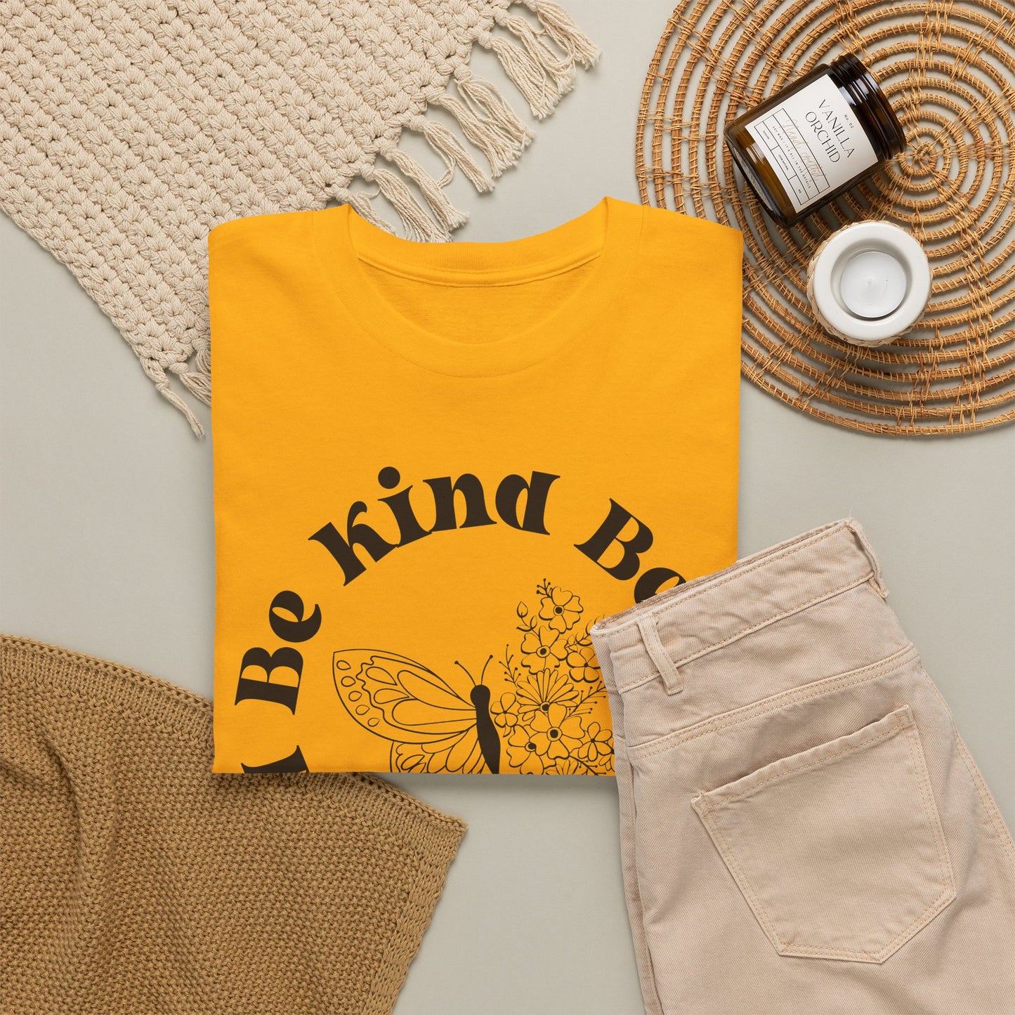 Unisex Heavy Cotton Tee - "Be Kind, Be Brave, Be Bold"