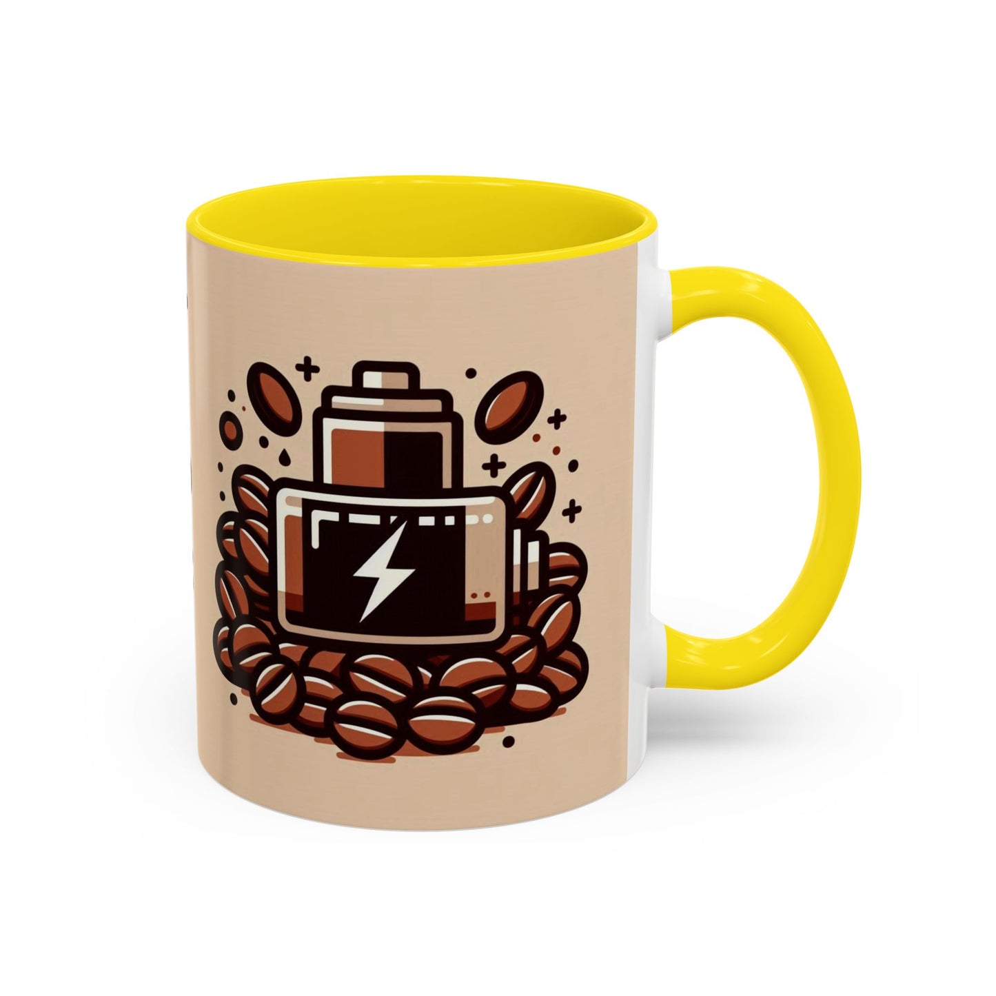 Low Battery Coffee Mug, Funny Coffee Cup, Gift for Caffeine Lovers, Unique Office Mug, Java Enthusiast Cup