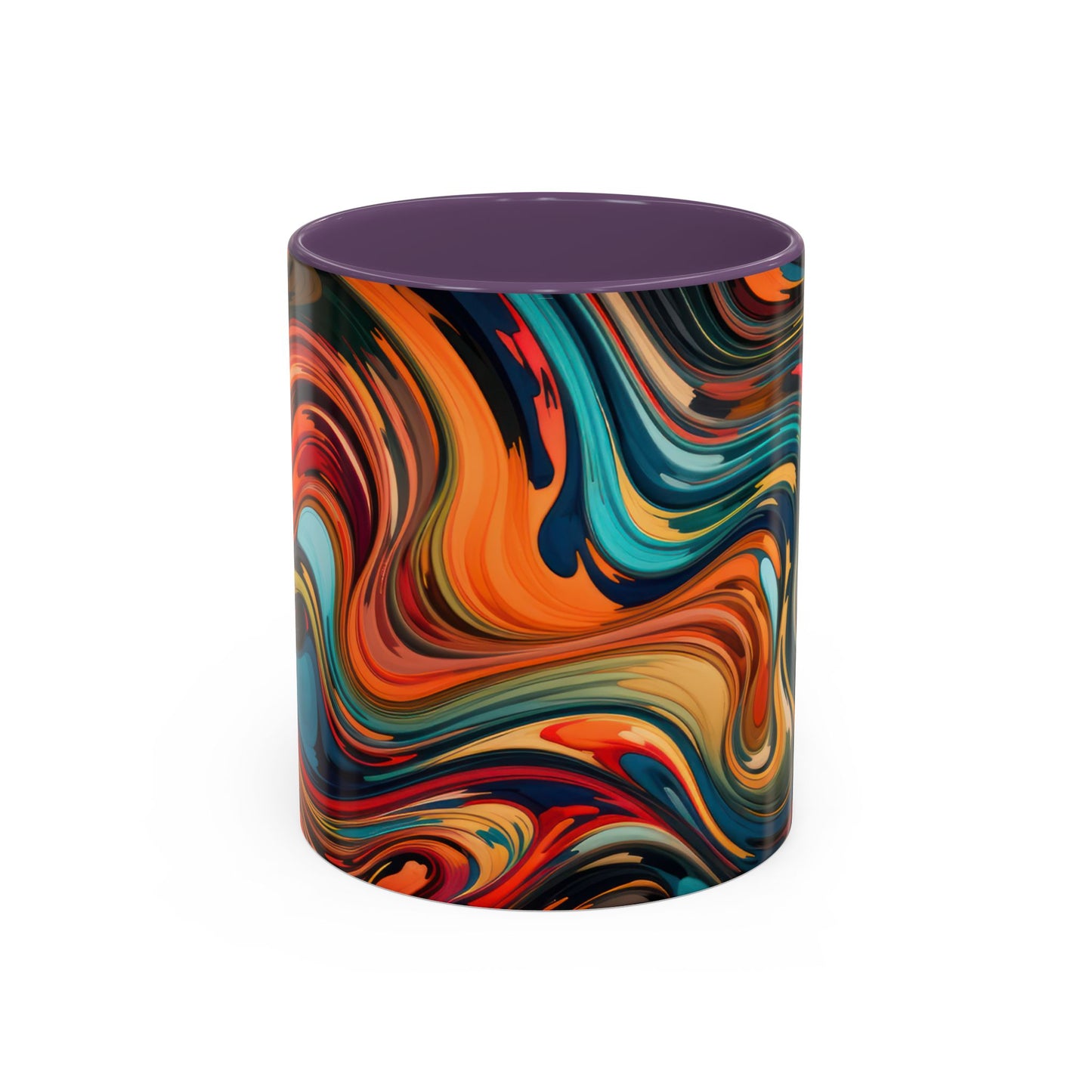 Vibrant Accent Coffee Mug, Artistic Mug Design Colorful Drinkware.