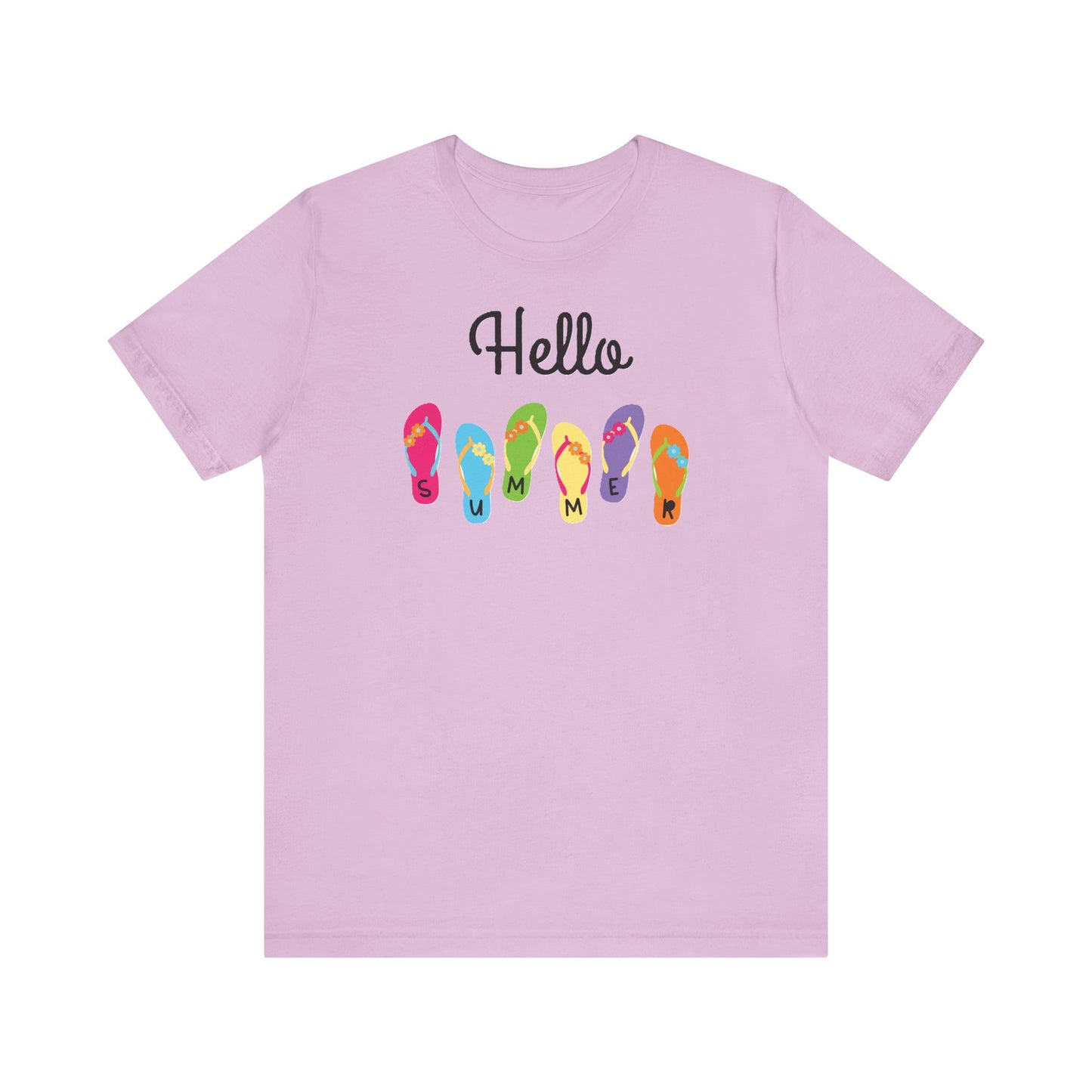 Hello Summer Flip Flop Tee, Summer T-Shirt.