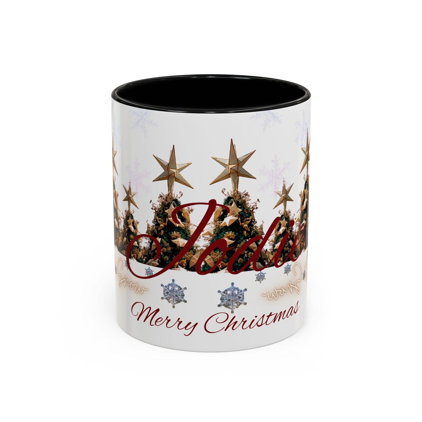 Christmas Trees Accent Coffee Mug – 'Merry Christmas'