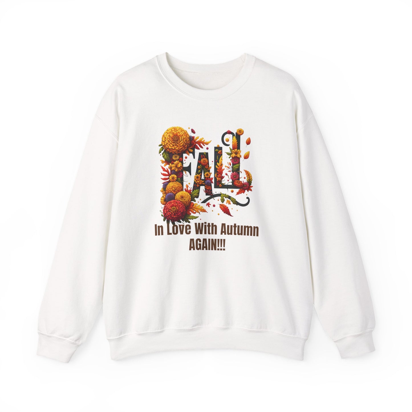 Fall in Love with Autumn Sweatshirt - Cozy Unisex Crewneck.