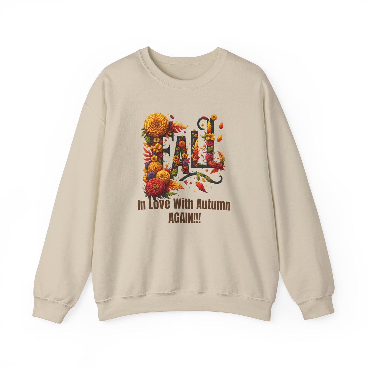Fall in Love with Autumn Sweatshirt - Cozy Unisex Crewneck.