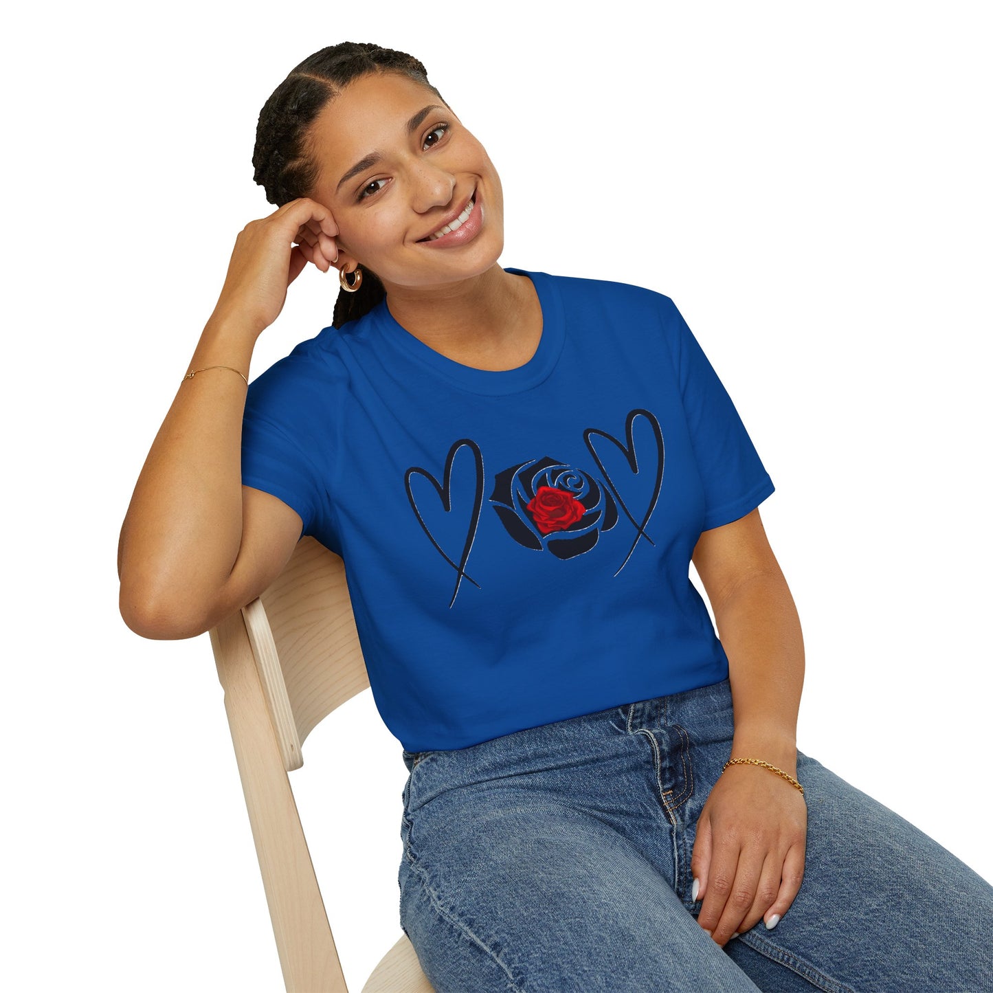 Heart & Rose Graphic Unisex T-Shirt